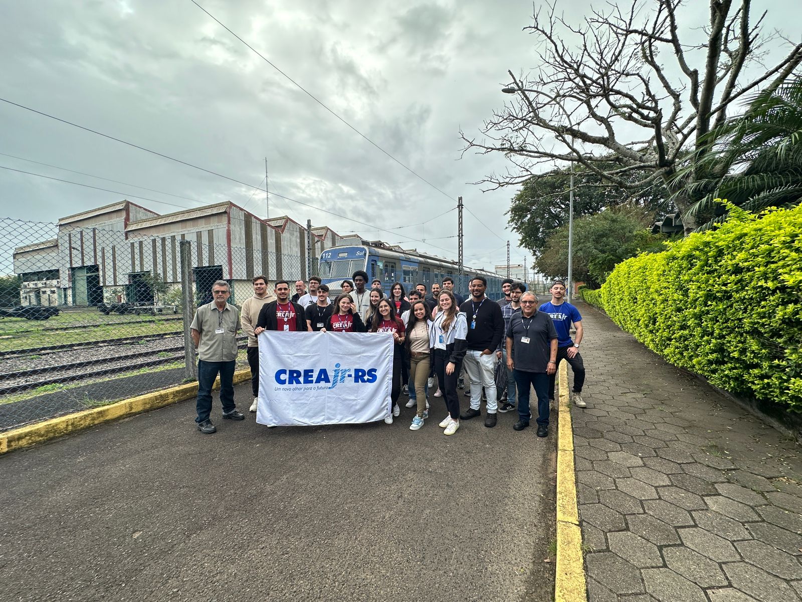 Grupo do Programa em visita ao Trensurb 